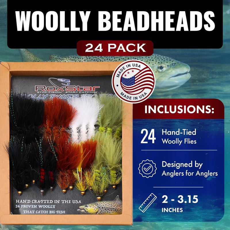 RoxStar Lures RoxStar Fly Shop | Wooly Bugger Flies Assortment | Hand Tied with Platinum Select Marabou | We Have Mastered The Woolly Bugger - The Results are Unmatched! Tied in House - Never Outsourced! - Image 2